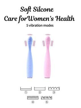 Women's Flexible Stimulator with 5 Vibration Modes Pink / Blue
